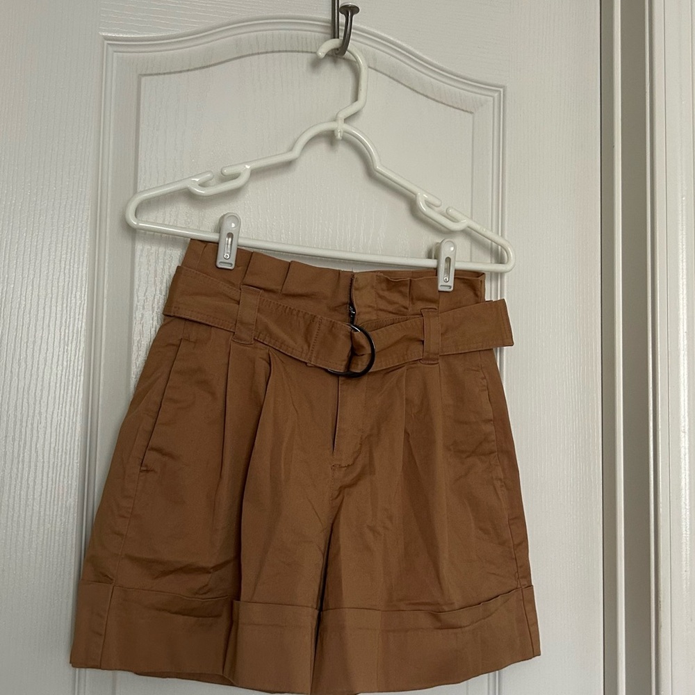 Belt paper bag shorts
